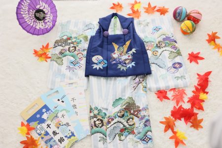 男の子被布（青色）②